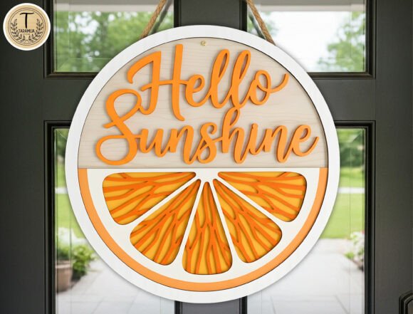 Crafting Welcome: The Strategic Value of the Hello Sunshine Orange Door Hanger SVG in Modern Design