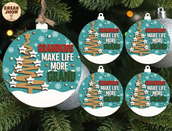 Creating Lasting Memories with the Grandkids Make Life More Grand Ornament Design