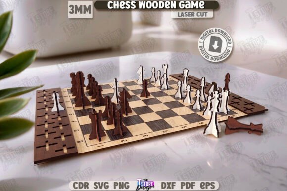 Elevate Design with 3D Chess SVGs