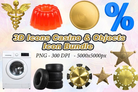 Elevating Digital Design with High-Resolution 3D Casino Icons