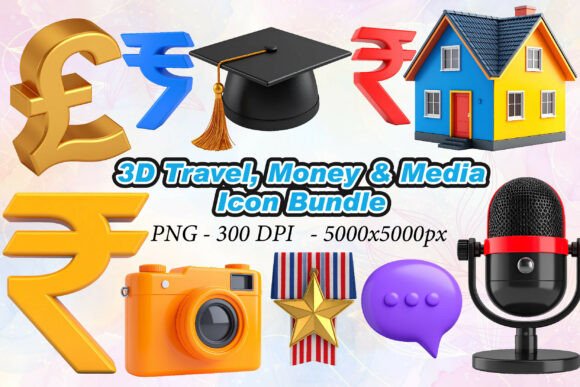 Evaluating the 3D Travel, Money Media Icons Collection for Modern Design Workflows