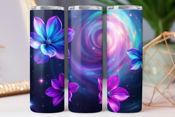 Floral Tumbler Wrap 3D Art Design Wrap: Elevating Sublimation Craftsmanship