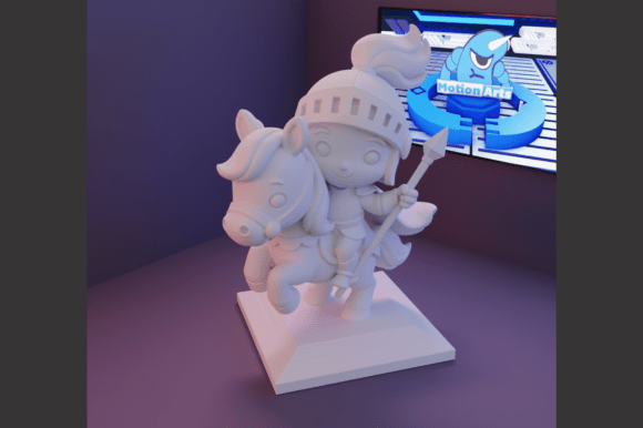 São Jorge Cartoon: Faith Meets 3D Design