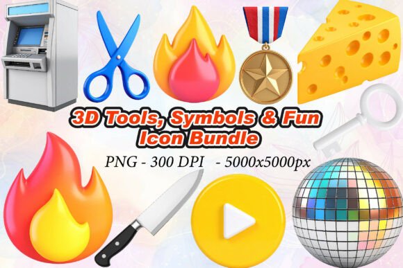 Strategic Visual Communication with 3D Tools, Symbols Fun Icons