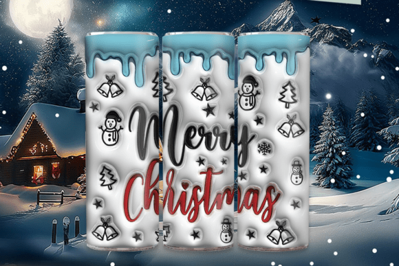 Streamlining Holiday Production with Merry Christmas 3D Tumbler Design Assets