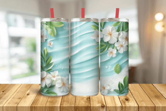 Transforming Ordinary Drinkware: The Allure of 3D Flowers Beach Tumbler Design