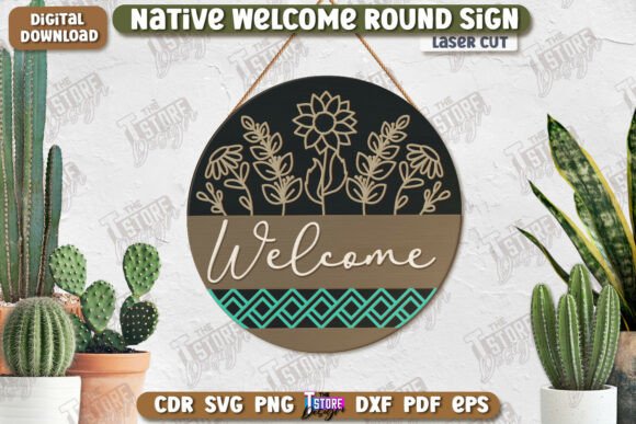 Welcome Sign Laser Cut 3D Boho Design: Elevating First Impressions with Precision Craftsmanship